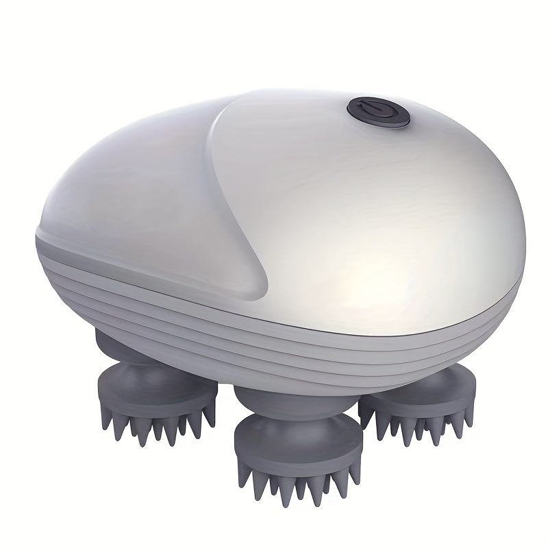 Octopus Scalp Massager - Electric Head Massager(Silvery White)-1