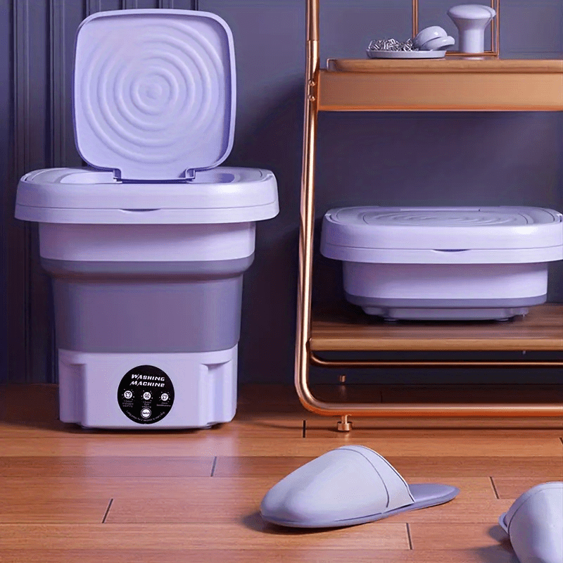 Collapsible Mini Washing Machine 8L for Travel & Home-4