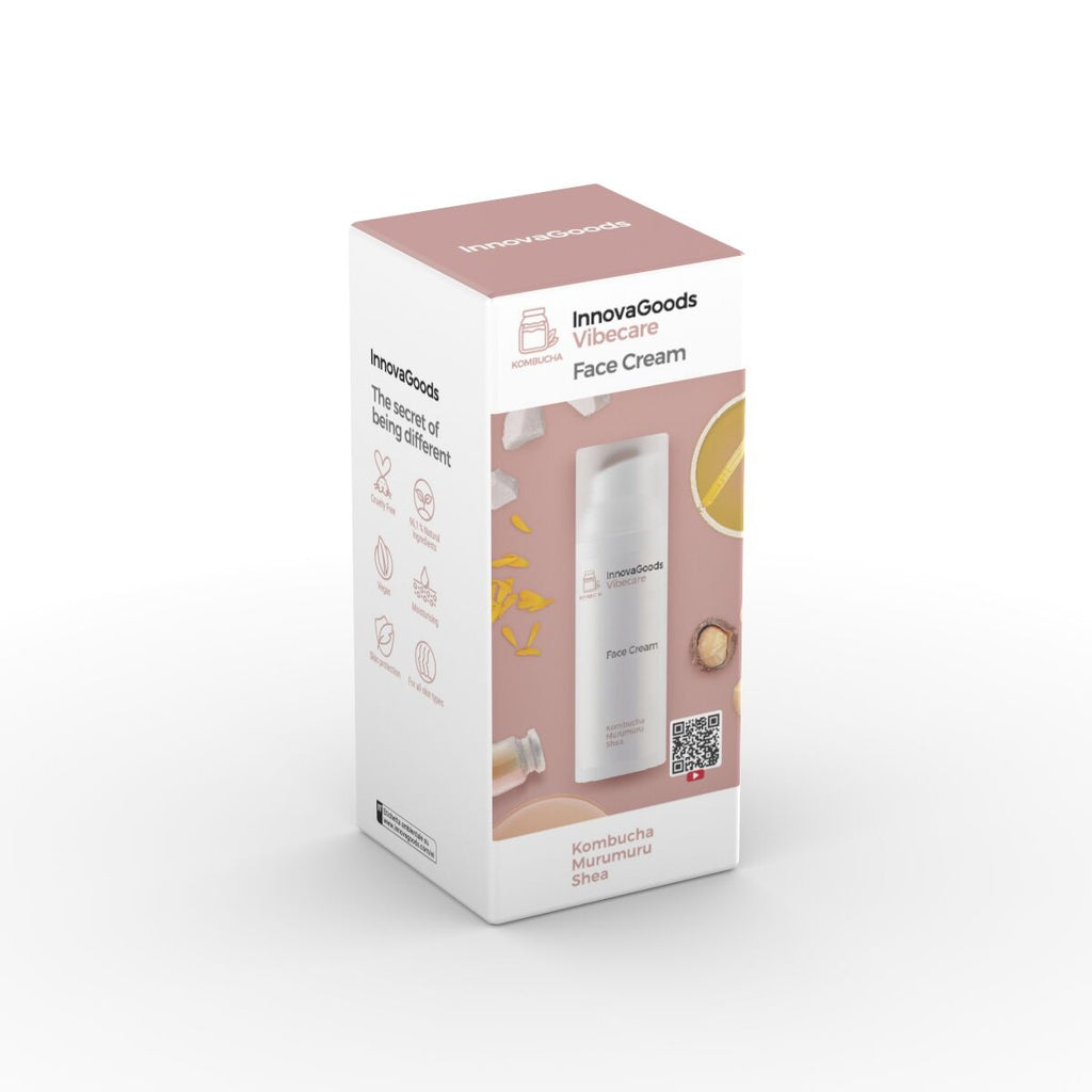 Pack Facial Massager, Kombucha Facial Serum Vibeboost 30 ml and Kombucha Facial Cream Vibecare 50 ml InnovaGoods