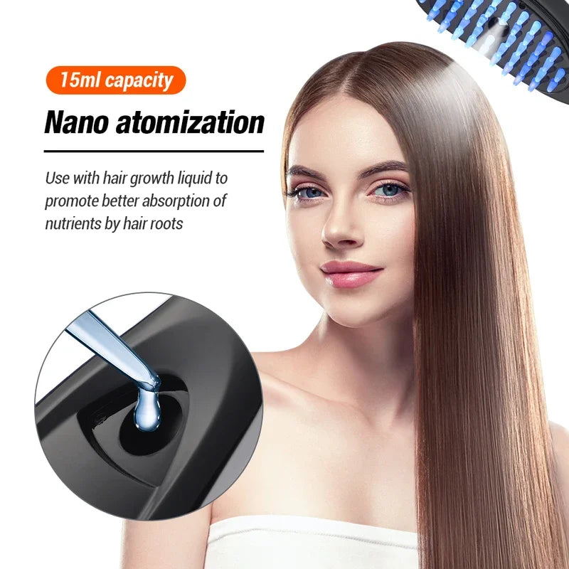 Electric Spray Massage Comb – LED Light Therapy & Nano Atomization-2
