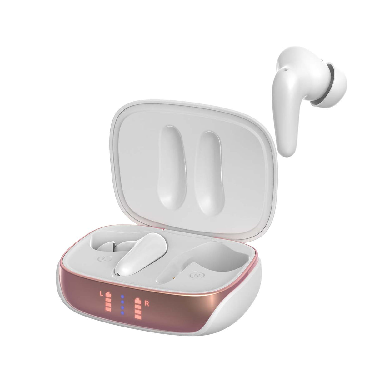 AIR Focus ANC – Premium Wireless Earbuds Pearl White & Rose Gold