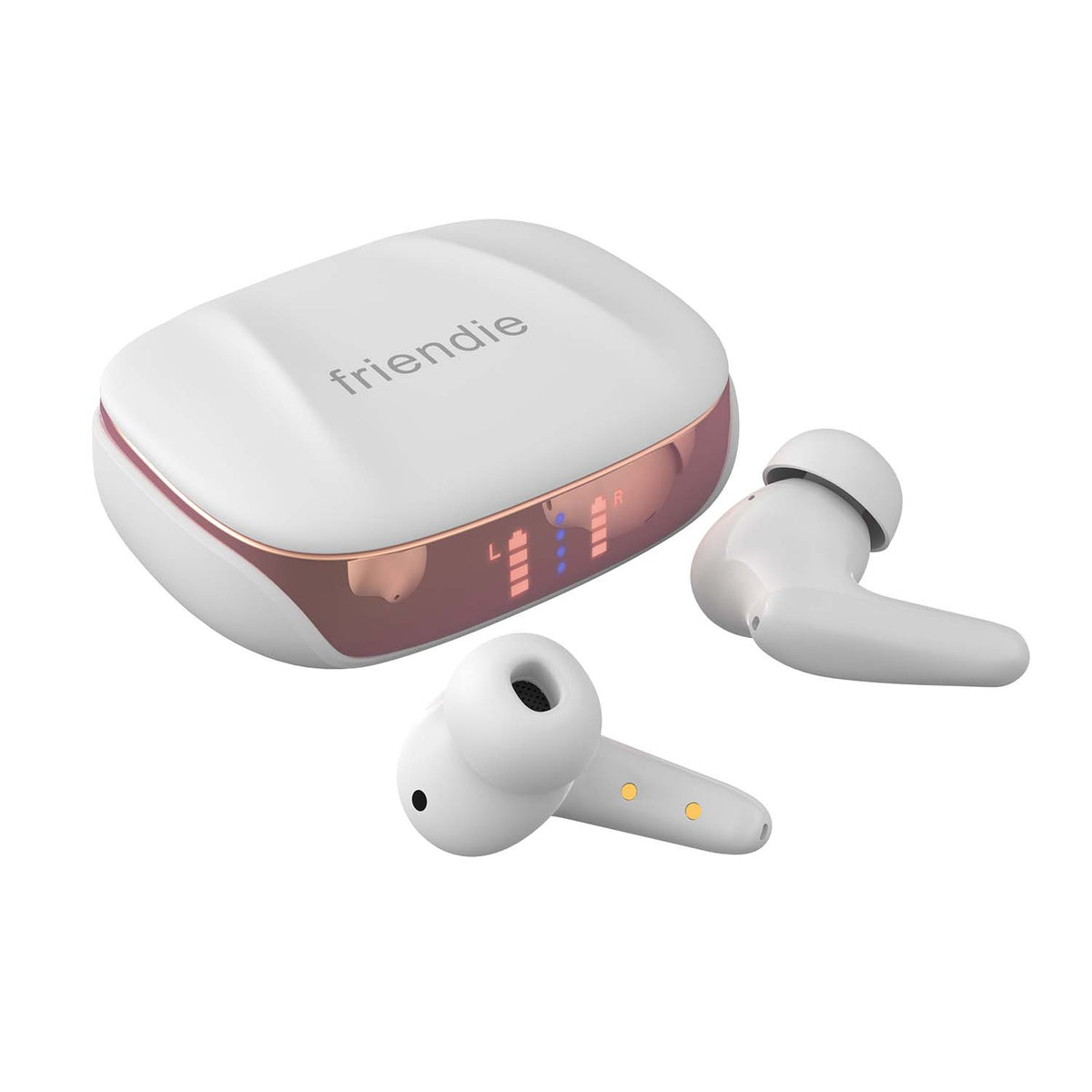 AIR Focus ANC – Premium Wireless Earbuds Pearl White & Rose Gold