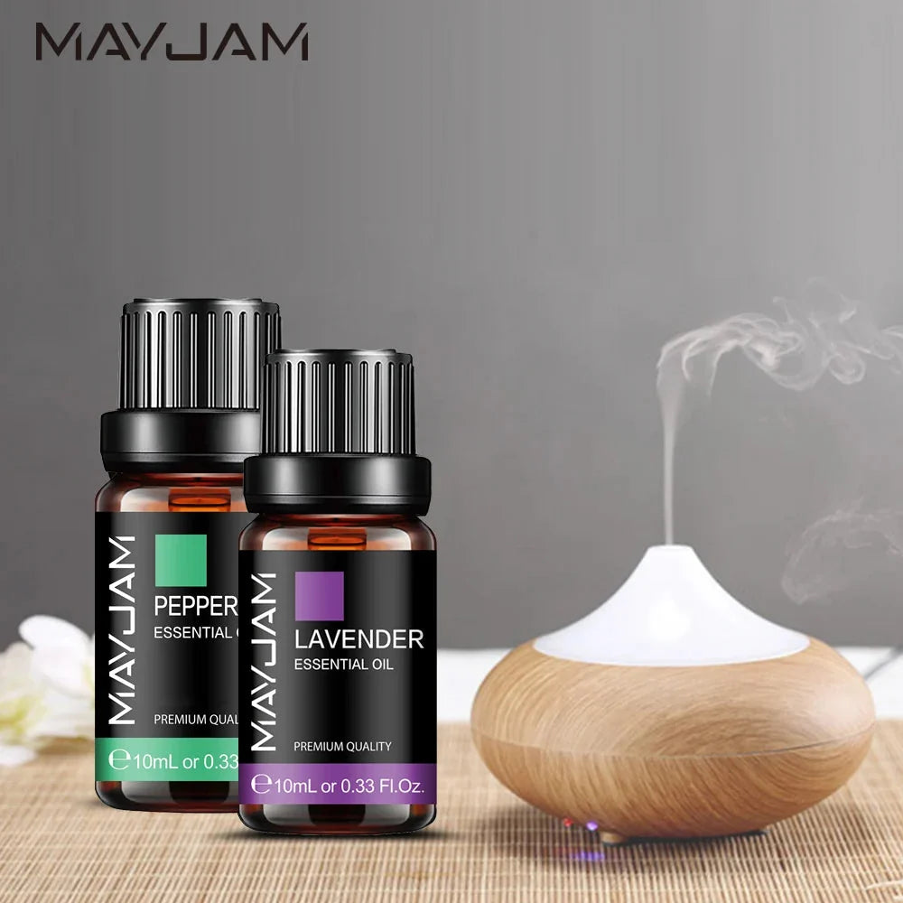 MAYJAM 10ML Lavender Lemongrass Jasmine Vanilla Eucalyptus Rose Lemon Essential Oil For Humidifier Diffuser Candle Making-1
