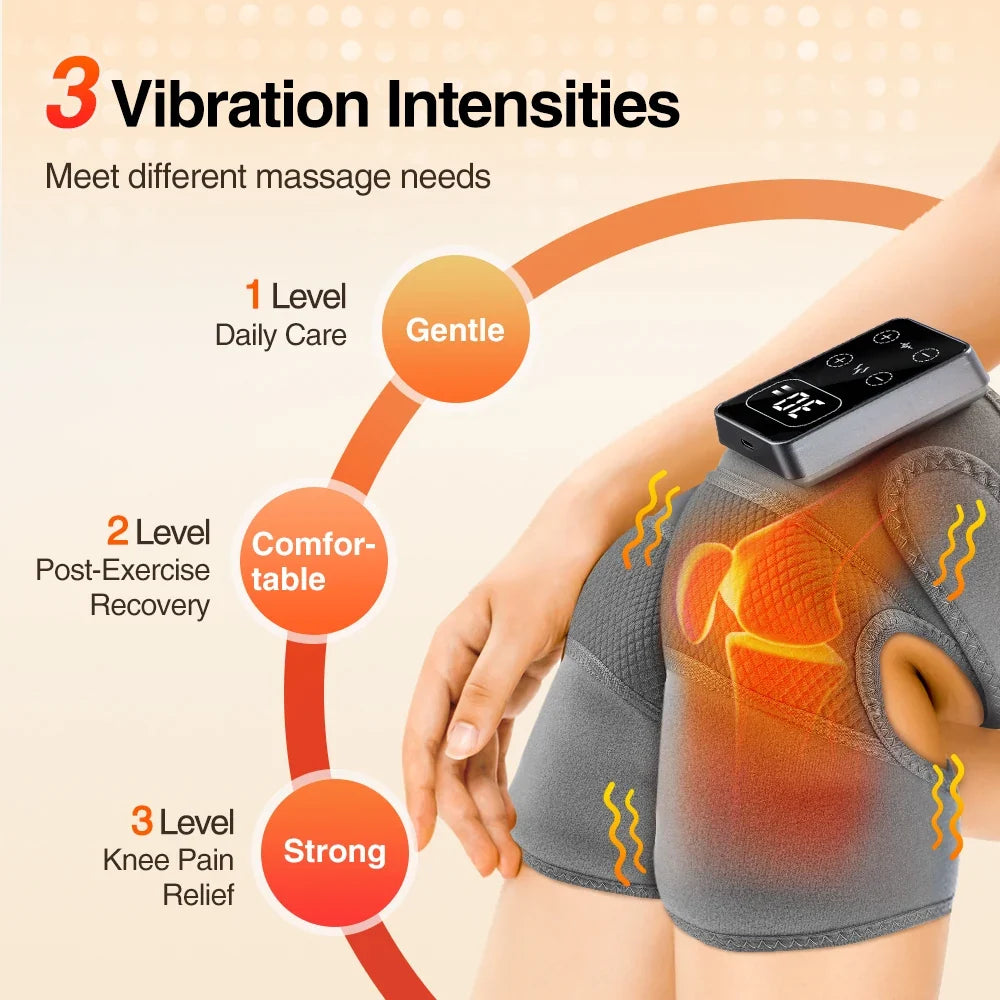 NNEOBA 2Pcs Electric Knee Massager Grey-3