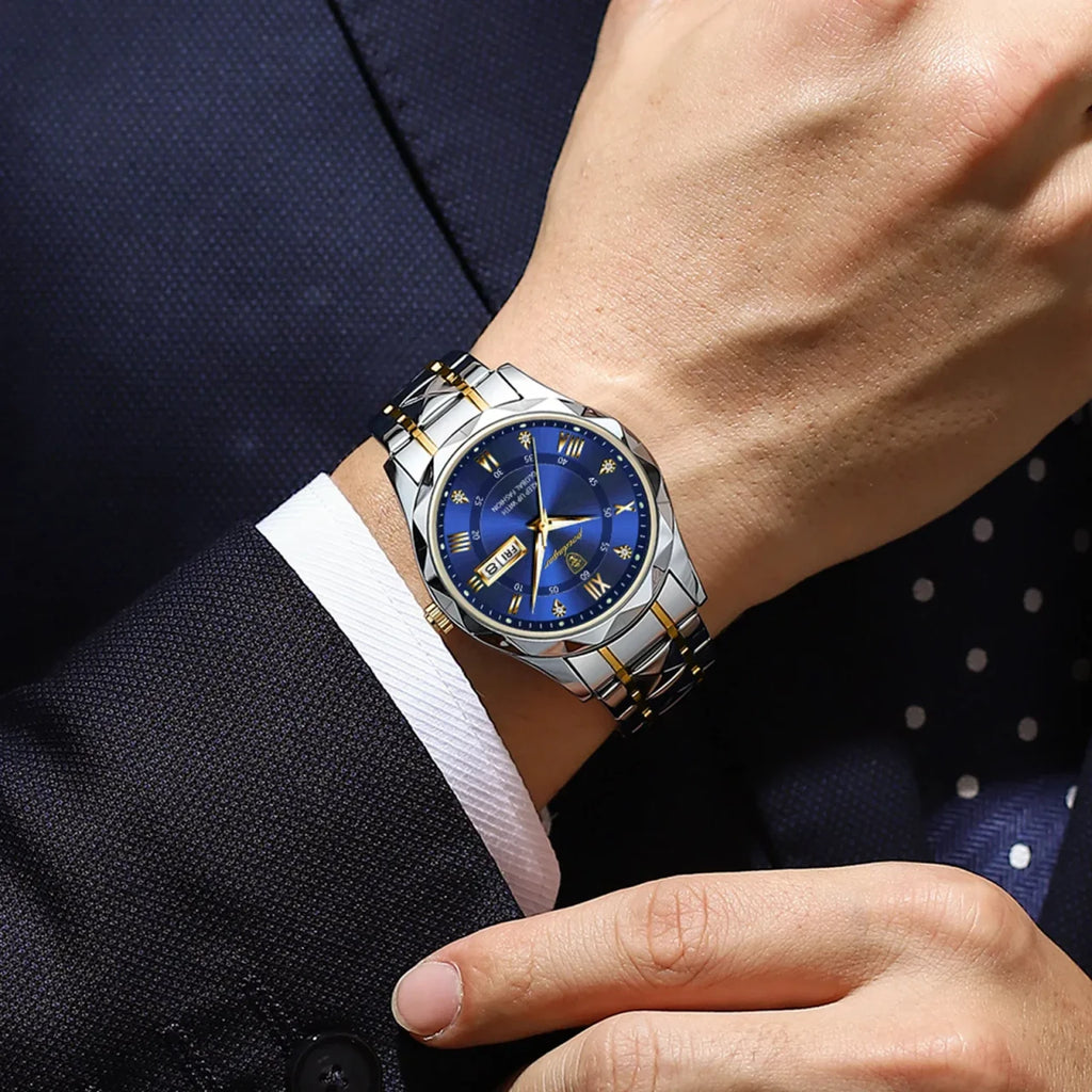 Color: Coffee - POEDAGAR Top Luxury Men Quartz Watch For Men Sports Waterproof Luminous Stainless S-5