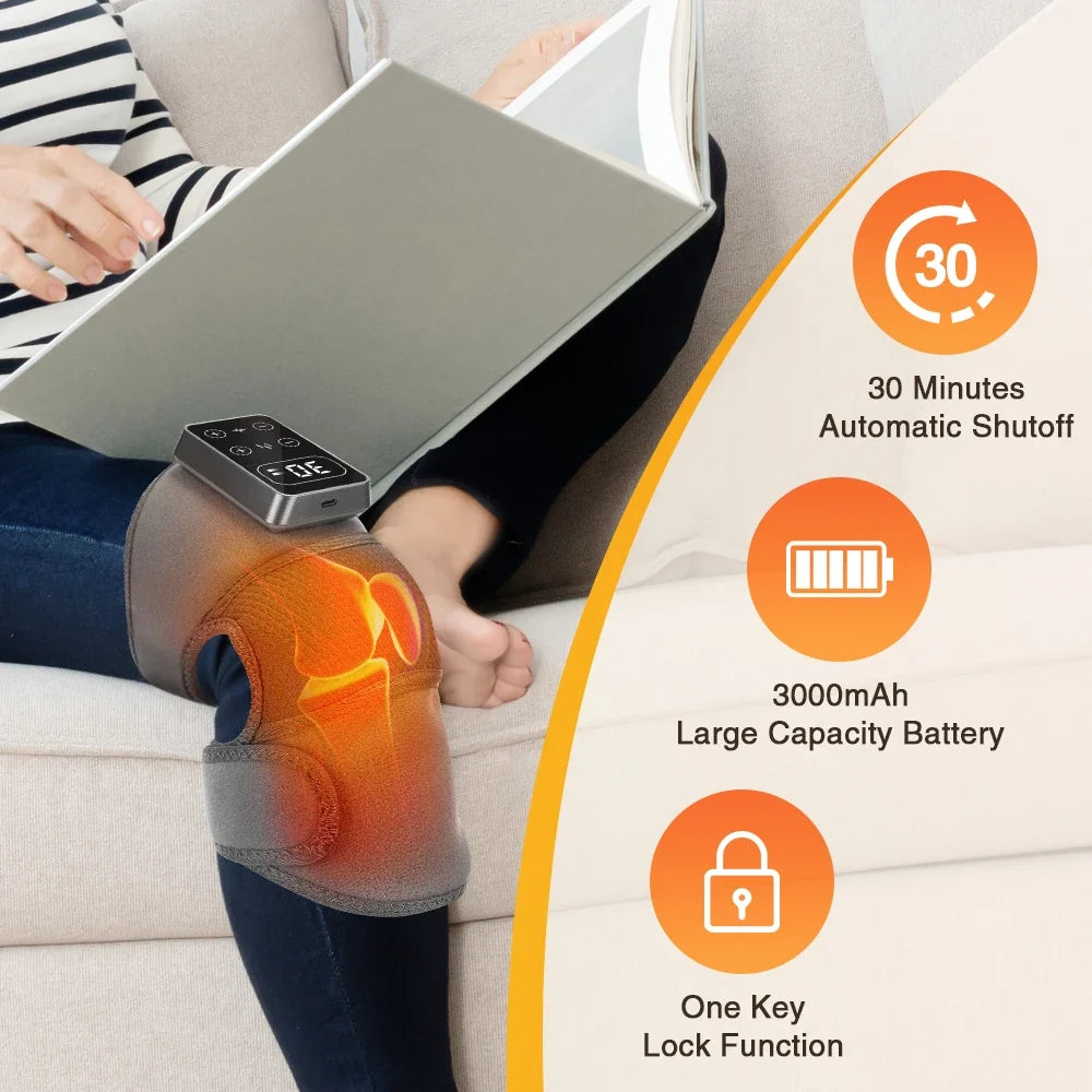 NNEOBA 2Pcs Electric Knee Massager Grey-4