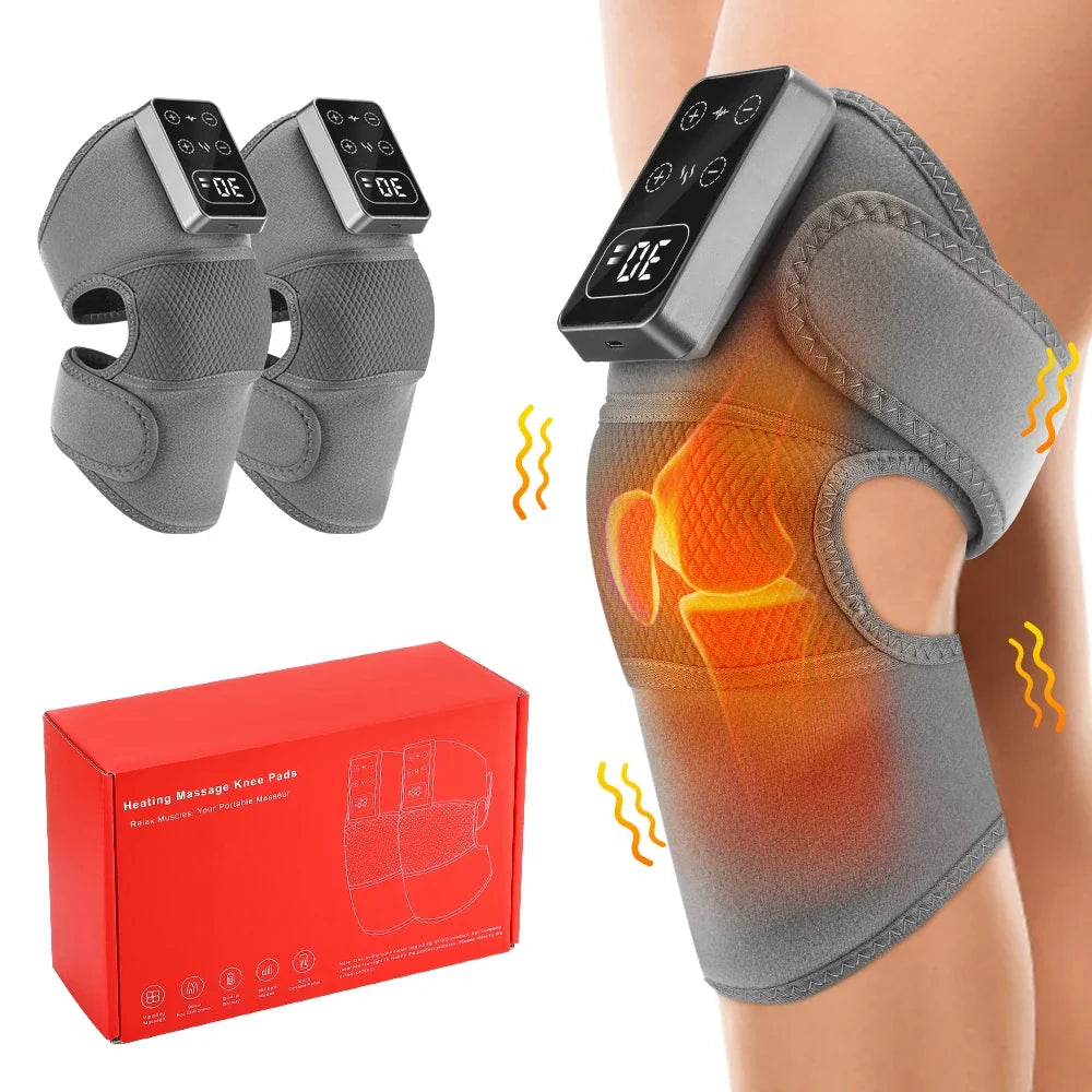 NNEOBA 2Pcs Electric Knee Massager Grey-1