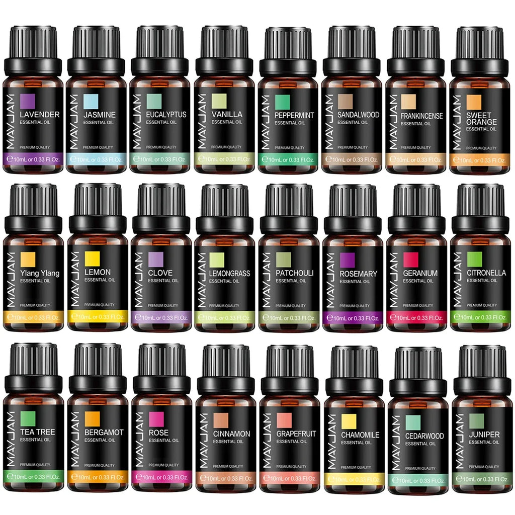 MAYJAM 10ML Lavender Lemongrass Jasmine Vanilla Eucalyptus Rose Lemon Essential Oil For Humidifier Diffuser Candle Making-3