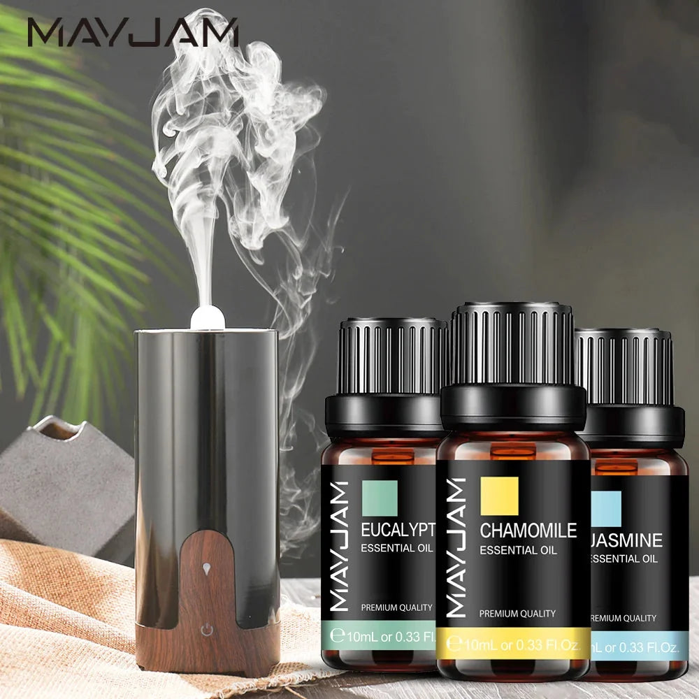 MAYJAM 10ML Lavender Lemongrass Jasmine Vanilla Eucalyptus Rose Lemon Essential Oil For Humidifier Diffuser Candle Making-0