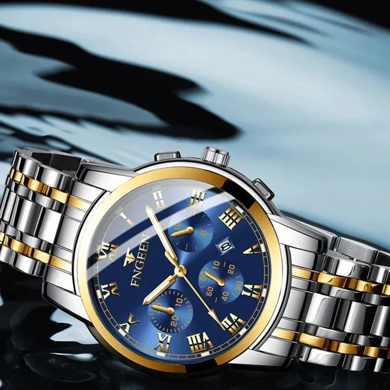 Color: Multicolor - BINBONG Men Watches 2023 Top Brand Luxury Waterproof Date Clock Male Steel Stra-4