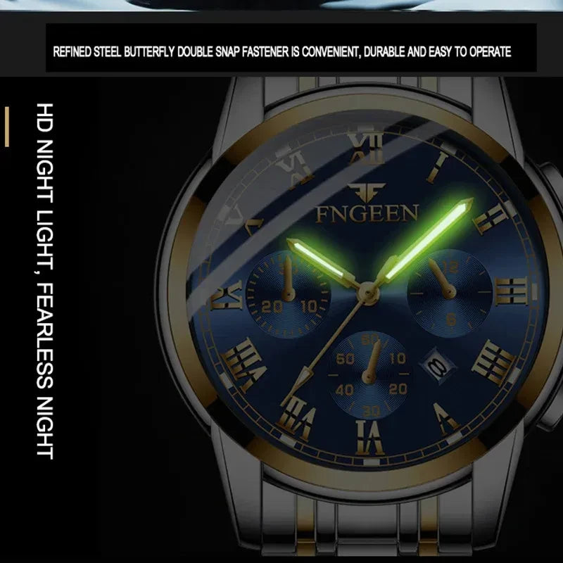 Color: Multicolor - BINBONG Men Watches 2023 Top Brand Luxury Waterproof Date Clock Male Steel Stra-2