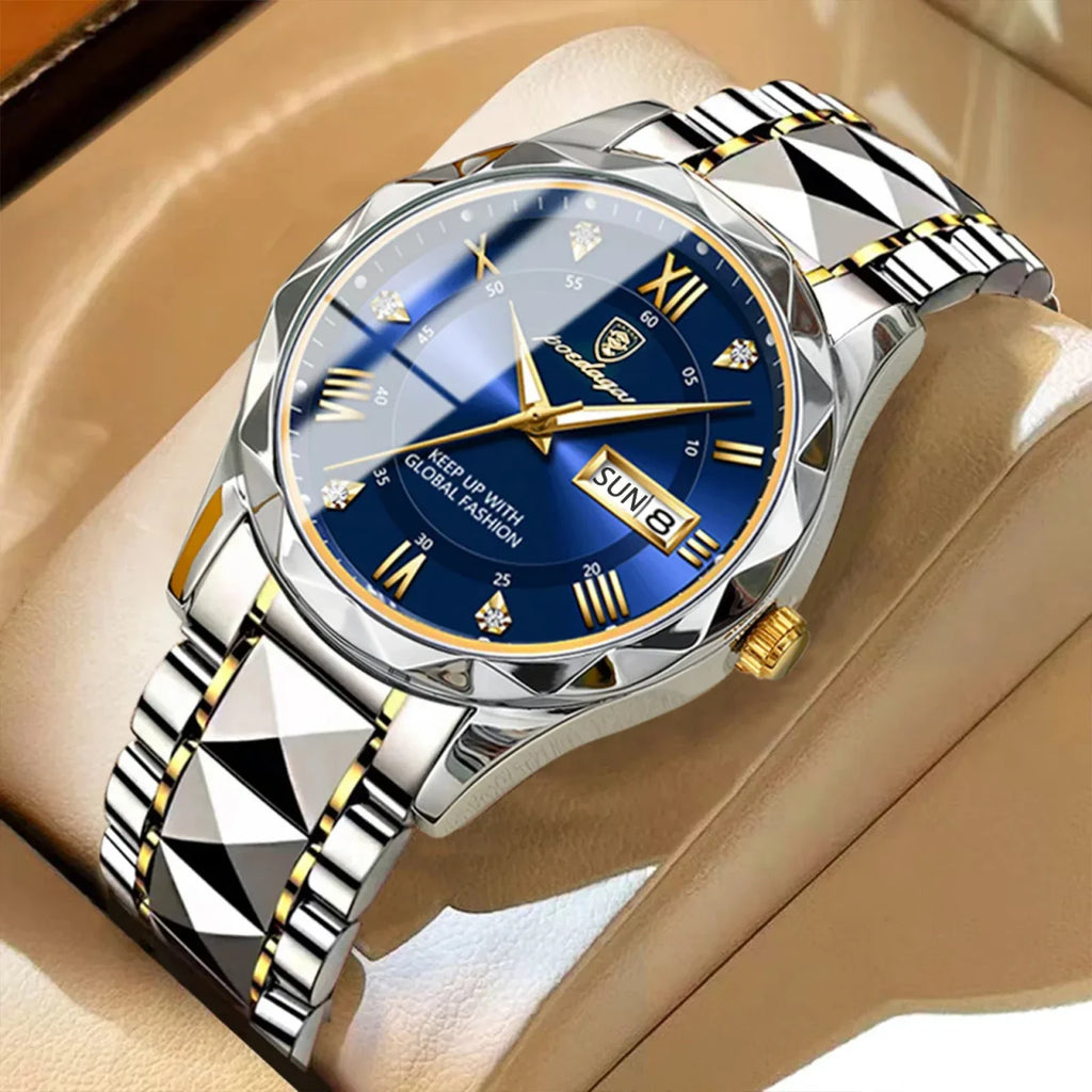 Color: Coffee - POEDAGAR Top Luxury Men Quartz Watch For Men Sports Waterproof Luminous Stainless S-1