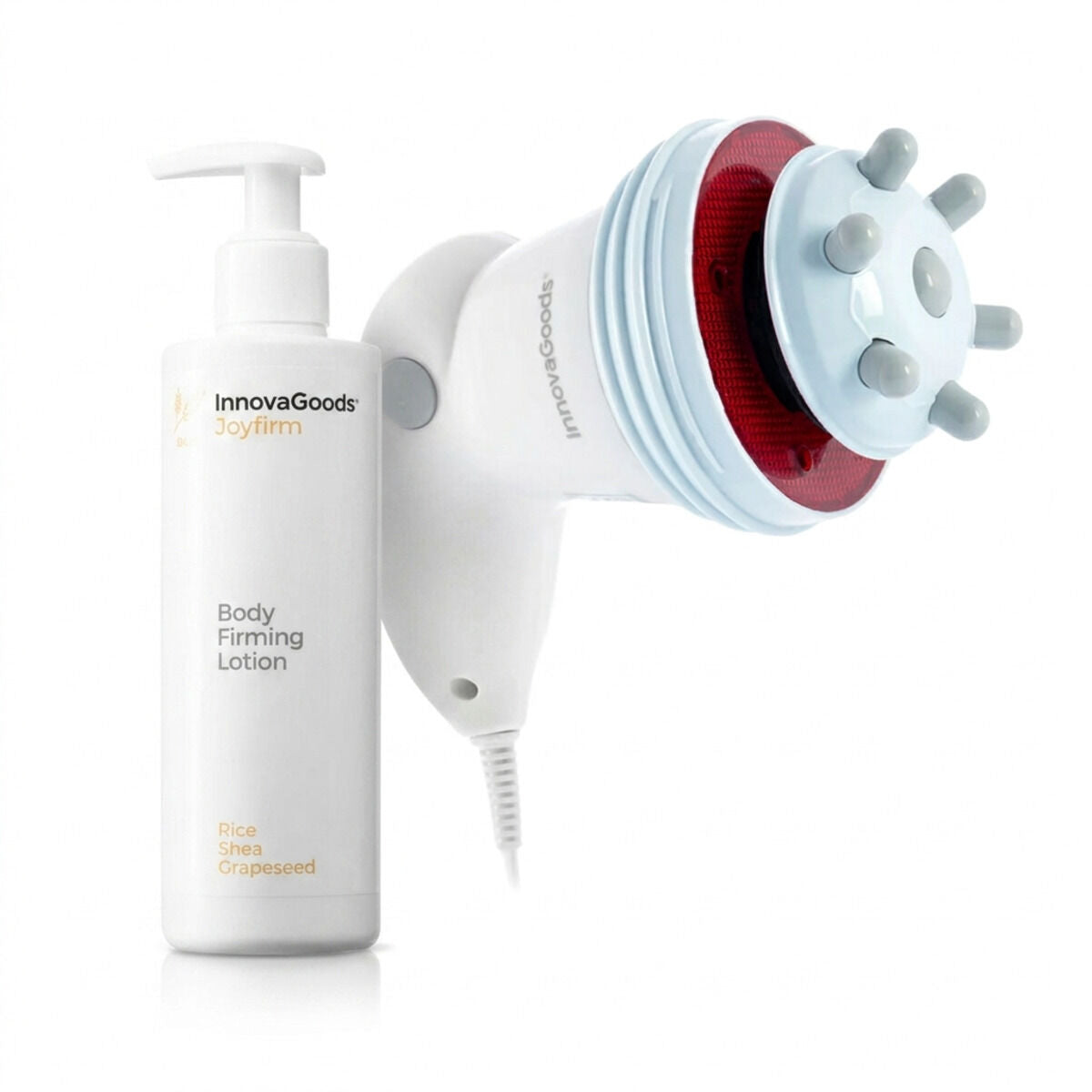 Pack Vibrating Anti-Cellulite Massager with Infrared 5 in 1 and Firming Body Lotion InnovaGoods