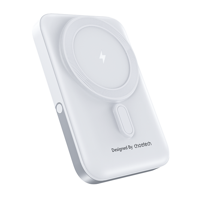 CHOETECH B743-WH 10000mAh Magnetic Wireless Power Bank with Stand – White