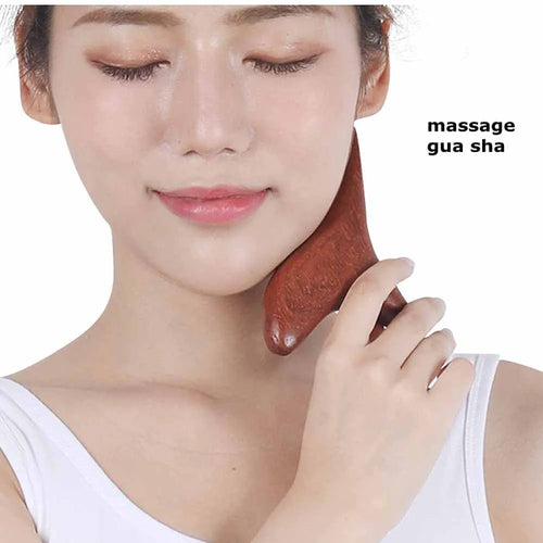 2Pcs Wood wellness Gua Sha roller Tool Brown