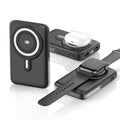 NNETM 3-in-1 Magnetic Wireless Power Bank – 20000mAh Portable Charger with Stand & Digital Display (Black)